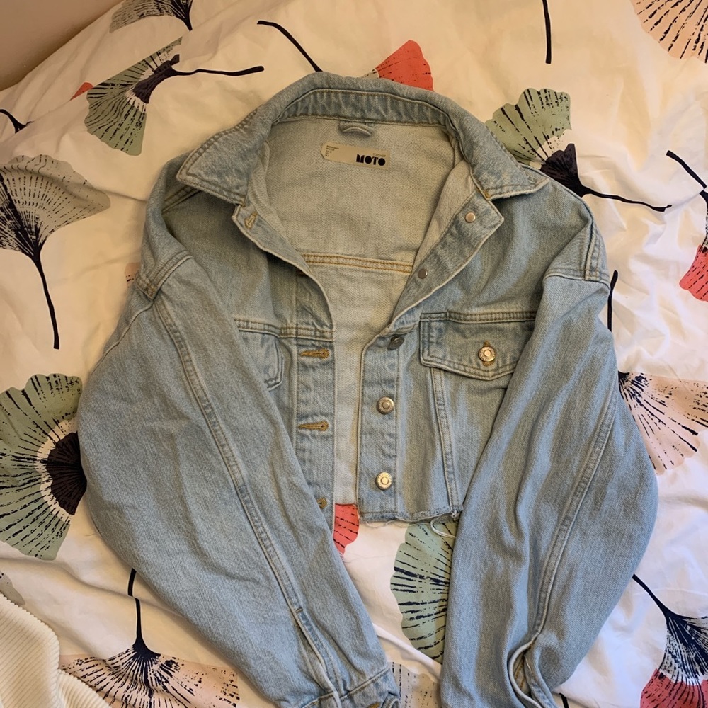 Topshop cropped denim jacket